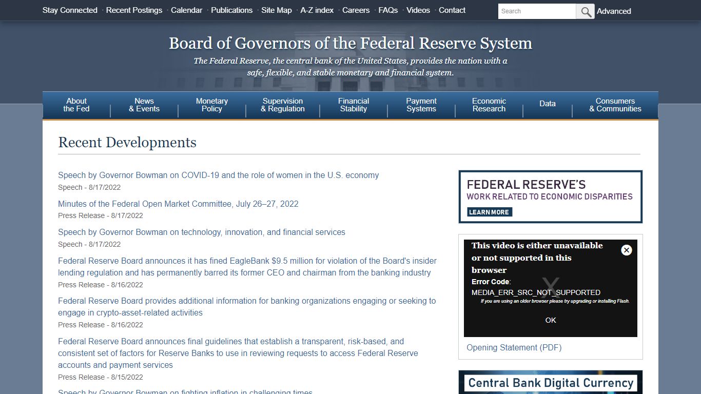 Federal Reserve Board - Home